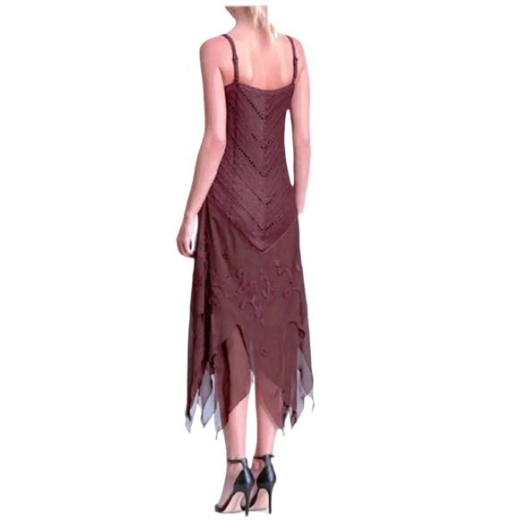 $340 Krochetta Papillon Beaded Crochet Gown Small 2 4 Hand Made Embroidered NWT - Picture 6 of 16